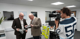 Food packaging site being filmed for TV programme